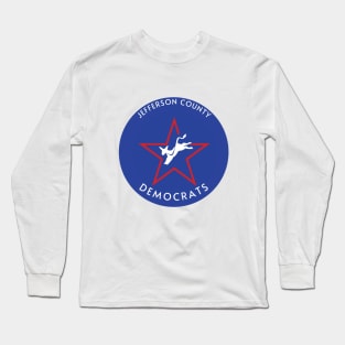 Blue Jefferson County Democrats Logo Long Sleeve T-Shirt